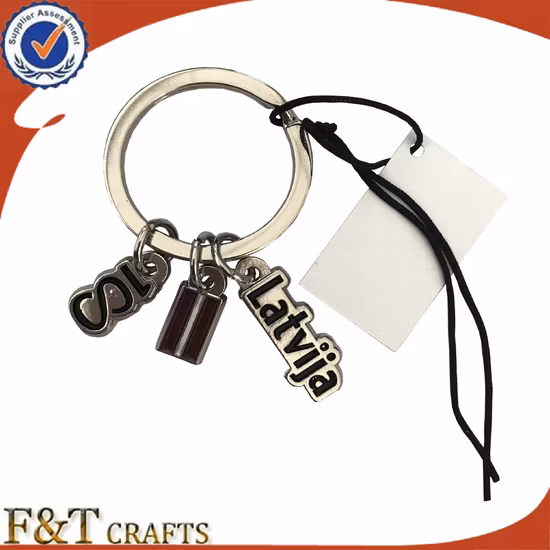 Hotsale Custom Logo Metall Schlüsselanhänger Werbegeschenk Günstiger Schlüsselanhänger
